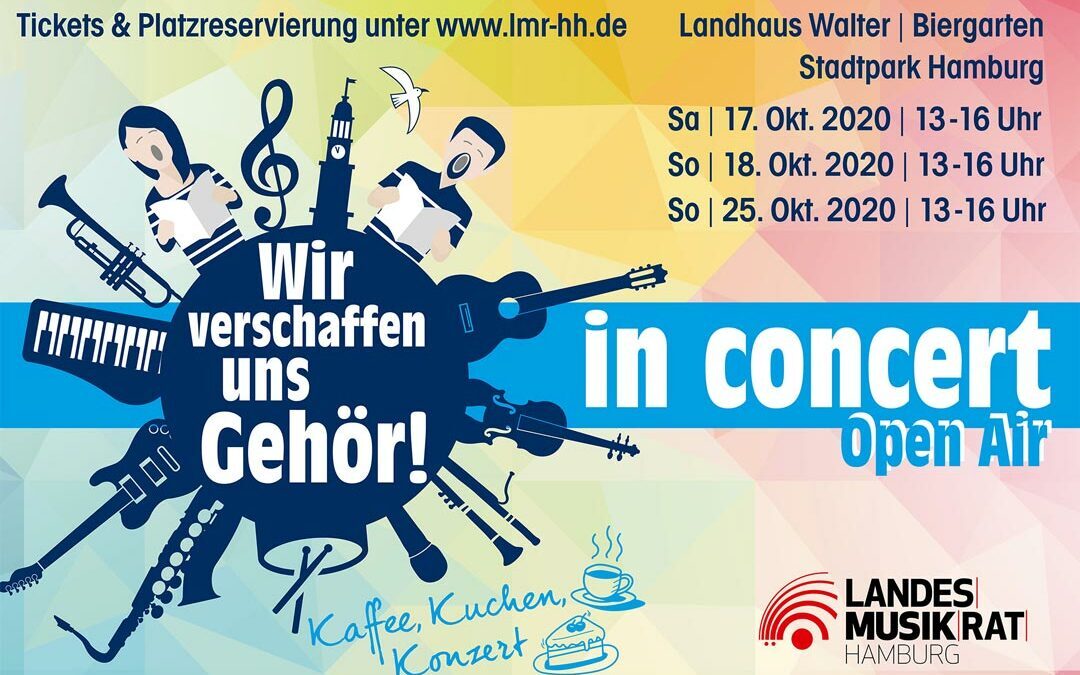 „Wir verschaffen uns Gehör! – in concert“ Landhaus Walter (Stadtpark). Kaffee, Kuchen und Konzert – trotz Corona