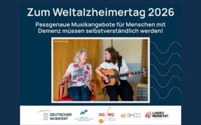Zum Welt-Alzheimertag 2026: Passgenaue Musikangebote für Menschen mit Demenz müssen selbstverständlich werden!
